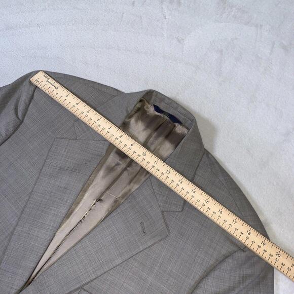 Brooks Brothers 346 Blazer Mens Sport Coat‎ Size 44RG Gray Business Stretch Wool - Picture 5 of 15